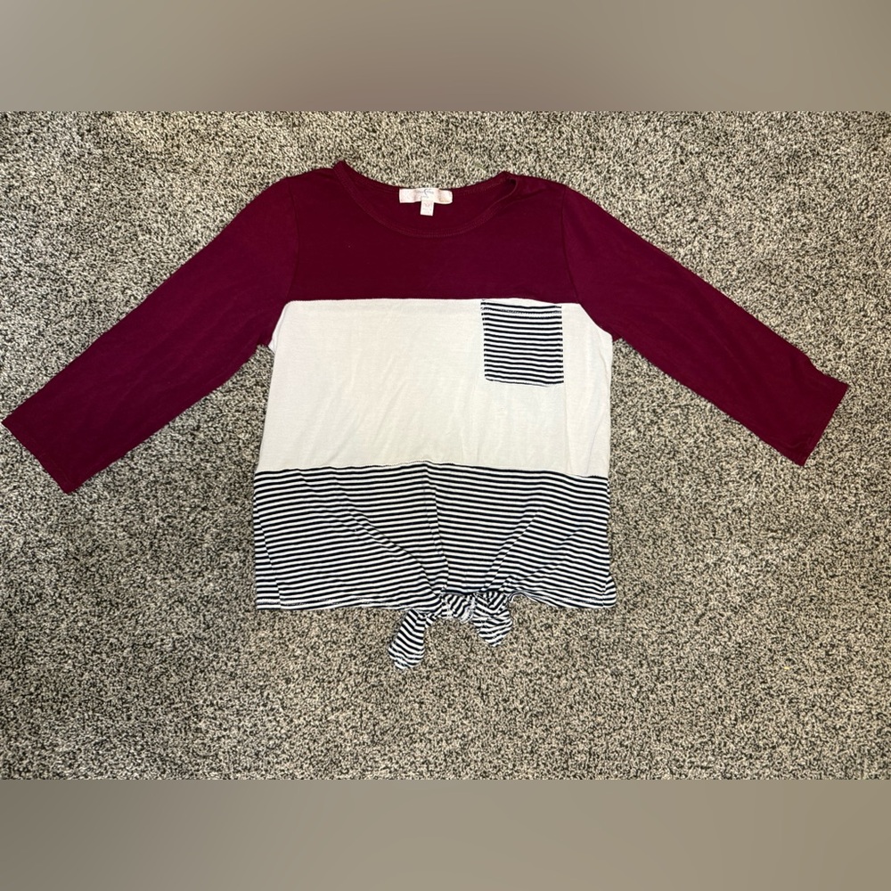 Moa Moa Color Block 3/4 Sleeve, size M (045G)